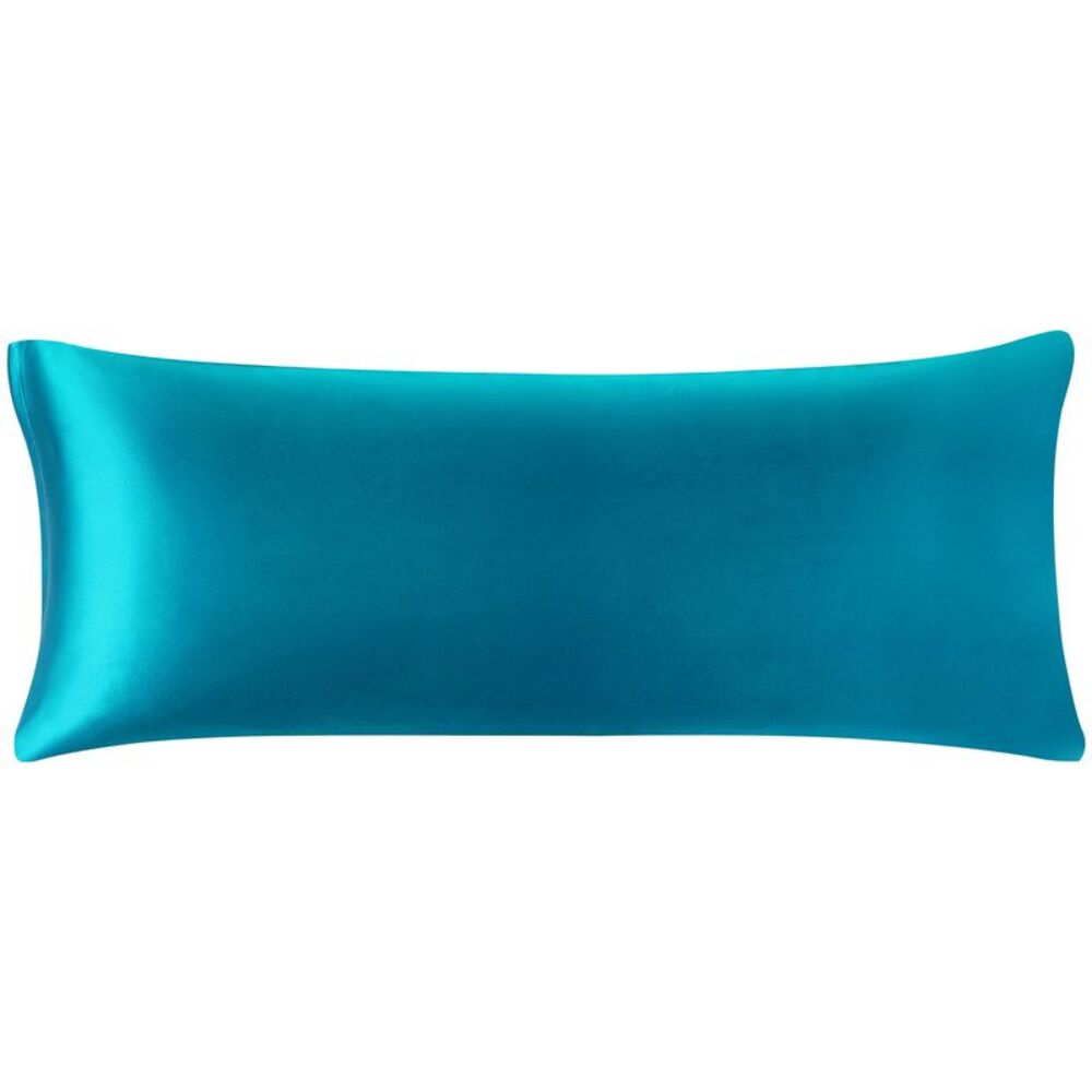 Satin Body Pillowcases with Zipper Closure 20"x60" Peacock Blue